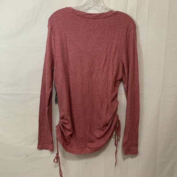 Eddie Bauer Women NWT Waffle Double Side-Cinch Long Sleeve Crewneck Shirt in L - Picture 5 of 5